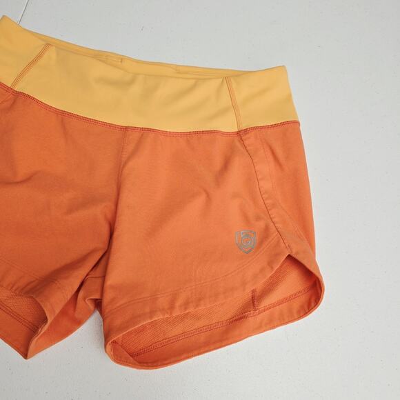 Goal Five Athletic Shorts S Womens Fast Free Orange Stretch Running Workout - Picture 6 of 13